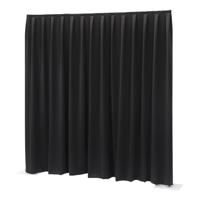 Wentex Pipe and drape doek 330x120cm zwart molton geplooid