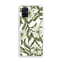 Wit bloemenpatroon: Galaxy A51 4G Transparant Hoesje