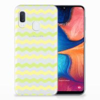 Samsung Galaxy A20e TPU bumper Waves Yellow