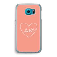 Best heart: Samsung Galaxy S6 Transparant Hoesje - thumbnail