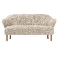 Audo Copenhagen Ingeborg 2,5-zits bank naturel eiken Sheepskin