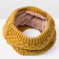Winter plus Velvet Thicken warme Pullover gebreide sjaal grootte: 47 x 22cm (geel)