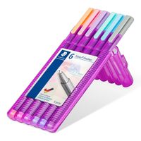 Fineliner Staedtler Triplus 334 0,3mm 6 pastelkleuren - thumbnail