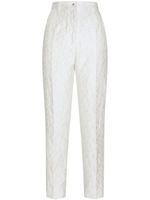 Dolce & Gabbana pantalon fuselé à broderies - Blanc - thumbnail