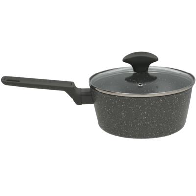 Gerimport Steel / sauspan - zwart marble - D16 cm - aluminium Gerimport Steel / sauspan - zwart marble - D16 cm - aluminium
