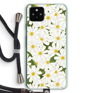 Summer Daisies: Pixel 5a 5G Transparant Hoesje met koord