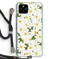 Summer Daisies: Pixel 5a 5G Transparant Hoesje met koord