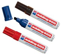 Edding Permanentmarker | blauw | streepbreedte 2-7 mm spitse punt | 10 stuks - 4-500003 4-500003