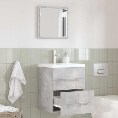 Badkamer Kast Beton grijs 41 x 38.5 x 48 cm Bewerkt hout