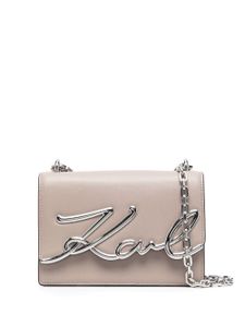 Karl Lagerfeld petit sac porté épaule K/Signature - Gris