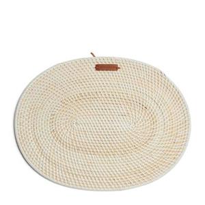 Riviera Maison placemat ovaal, onderlegger - Crystal Bay - Wit| Beige