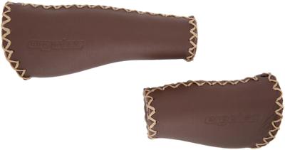 Ergotec Monaco set handvatten leder 135/92mm bruin