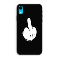 Middle finger black: iPhone XR Biologisch afbreekbaar hoesje