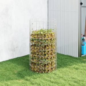 VidaXL Compostbak ø50x100 cm gegalvaniseerd staal