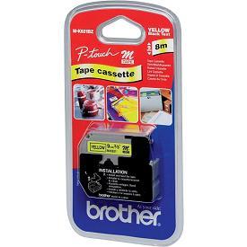 Brother M-K621B Zwart op geel labelprinter-tape