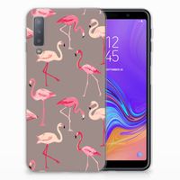 Samsung Galaxy A7 (2018) TPU Hoesje Flamingo - thumbnail