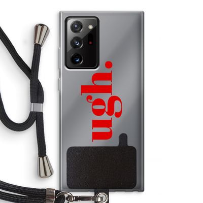 Ugh: Samsung Galaxy Note 20 Ultra / Note 20 Ultra 5G Transparant Hoesje met koord