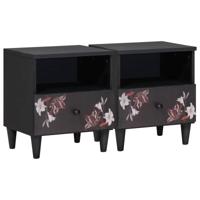 Nachtkastje 2 pcs Bruin 40 x 33 x 46 cm Massief Mango Hout