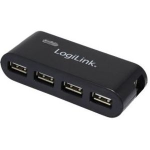 LogiLink UA0085 interface hub 480 Mbit/s Zwart