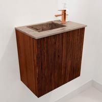 Toiletmeubel Mondiaz Joya Dlux | 40 cm | Meubelkleur Ruby | Faye wastafel Arena Wasbak Links | 1 kraangat