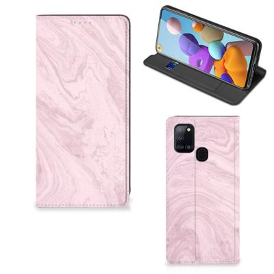 Samsung Galaxy A21s | Standcase | Marble Pink - Origineel Cadeau Vriendin