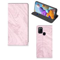 Samsung Galaxy A21s | Standcase | Marble Pink - Origineel Cadeau Vriendin
