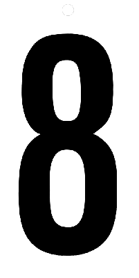Metafranc Plakcijfer 100Mm Zwart 8 - WU0510840