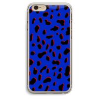 Blue Leopard: iPhone 6 Plus / 6S Plus Transparant Hoesje