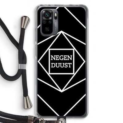 Negenduust geometrisch: Xiaomi Redmi Note 10 Pro Transparant Hoesje met koord