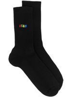MSGM chaussettes à logo brodé - Noir MSGM chaussettes à logo brodé - Noir