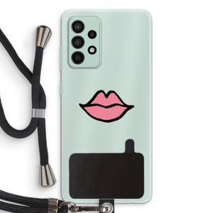 Kusje: Samsung Galaxy A52s 5G Transparant Hoesje met koord