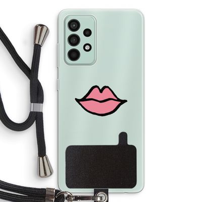 Kusje: Samsung Galaxy A52s 5G Transparant Hoesje met koord