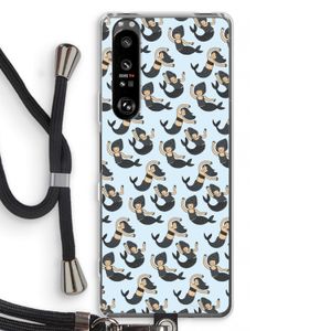 Zeemeermin: Sony Xperia 1 III Transparant Hoesje met koord