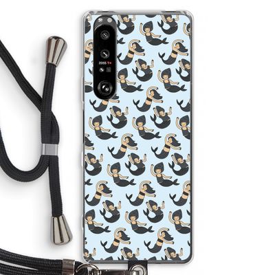 Zeemeermin: Sony Xperia 1 III Transparant Hoesje met koord