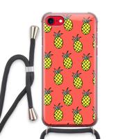 Ananas: iPhone SE 2020 Transparant Hoesje met koord