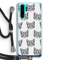 Kitten: Huawei P30 Pro Transparant Hoesje met koord