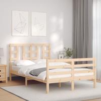 Bedframe met hoofdbord massief hout