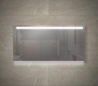 Badkamerspiegel Luca | 140x70 cm | Rechthoekig | Directe en indirecte LED verlichting | Drukschakelaar - thumbnail