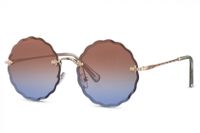 CWI zonnebril dames rond randloos cat. 2 goud/bruin - thumbnail