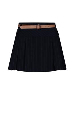 NoBell winter rok meisjes - navy blauw - Nimmy - met riem, pinstripe