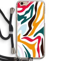 Colored Zebra: iPhone 6 / 6S Transparant Hoesje met koord