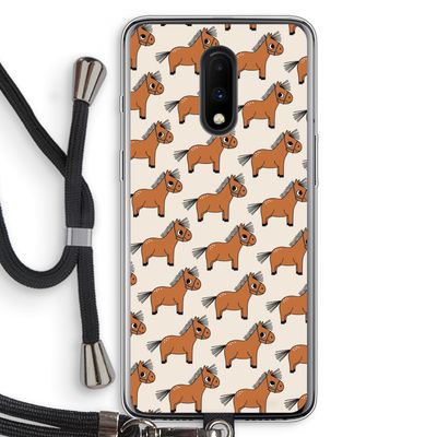 Pony: OnePlus 7 Transparant Hoesje met koord