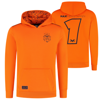 Hoodie - Oranje - Unleash The Lion - S - Max Verstappen