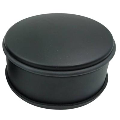 Deurstopper/deurbuffer voor binnendeuren - 1x - mat zwart - rond - 1,2 kg - 12 x 6 cm - met rubberen