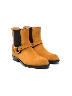 Gallucci Kids bottines lacées à bout en amande - Marron