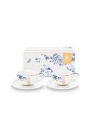 Pip Studio Set/2 Espresso Kop & Schotel Royal White 125ml