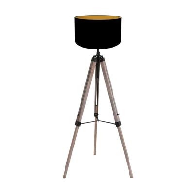Steinhauer Tripod vloerlampTriek met zwarte kap - 4107ZW
