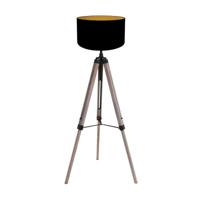 Steinhauer Tripod vloerlampTriek met zwarte kap - 4107ZW