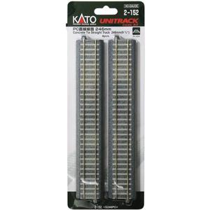 H0 Kato Unitrack 2-152 Rechte rails 246 mm 4 stuk(s)