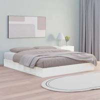 Bedframe massief hout wit 180x200 cm